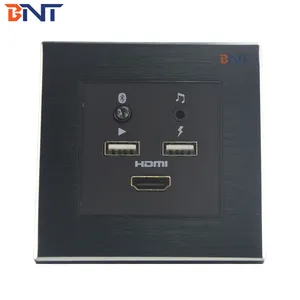 smart home socket build in Blue tooth for music playing wall media hub socket with USB charger 2.1A