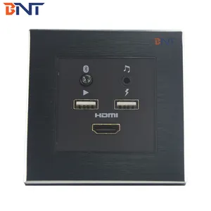 Rumah Pintar Soket Membangun Gigi Biru untuk Bermain Musik Dinding Media Hub Stop Kontak dengan USB Charger 2.1A