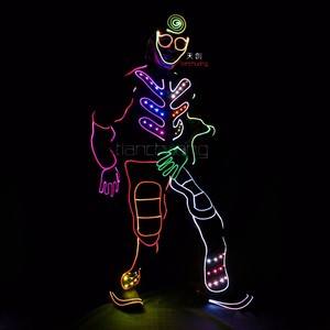 LED Lumineux costume avec numérique LED masque gants chaussures couverture lumineux vêtements LED costume - Product Image 2