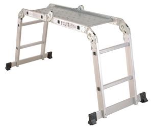 Escada de alumínio telescópico multifuncional, tipo h, desbaste seguro e com rodas - Product Image 4
