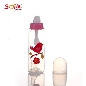 250ml Fashionable adult BPA free silicone baby feeding bottle with spoon