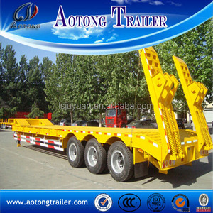 3 essieu 50 tonnes concave type de faisceau low loader <span class=keywords><strong>remorque</strong></span> <span class=keywords><strong>vente</strong></span> avec mécanique échelle - Product Image 2