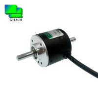 KASEI GTS-A2 200ppr Mini Encodeur à Roue Incremental à Double Arbre Solide 6mm Phases AB NPN/PNP/Line Driver 5VDC pour Applications Automatiques