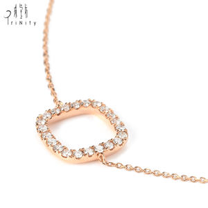 Bracelets et bracelets en diamant en or rose 18 carats au design carré géométrique à la mode ensemble de fête de bijoux personnalisés pour femmes - Product Image 3