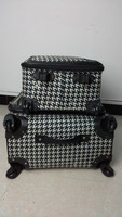 Ensemble de valises 4 pièces en polyester avec imprimé, valise à roulettes, travail en usine, prix bon marché, 2020