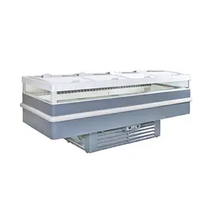 Supermarket Commercial Dual temperature Chest Open Top Island Display Freezer