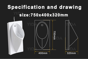 จีนโรงงานสุขภัณฑ์เซรามิกชั้นติดตั้ง Urinals สำหรับขายร้อน - Product Image 5