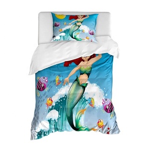 Sábana de <span class=keywords><strong>cama</strong></span> con estampado 3d de dibujos animados para niños, ropa de <span class=keywords><strong>cama</strong></span> 100% de algodón, tamaño doble, juego decorativo de 3 piezas, <span class=keywords><strong>funda</strong></span> de edredón de lino - Product Image 1