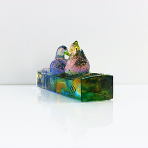 2019 de vidrio personalizado animal escultura arte decoración Pato Mandarín estatuilla - Product Image 5