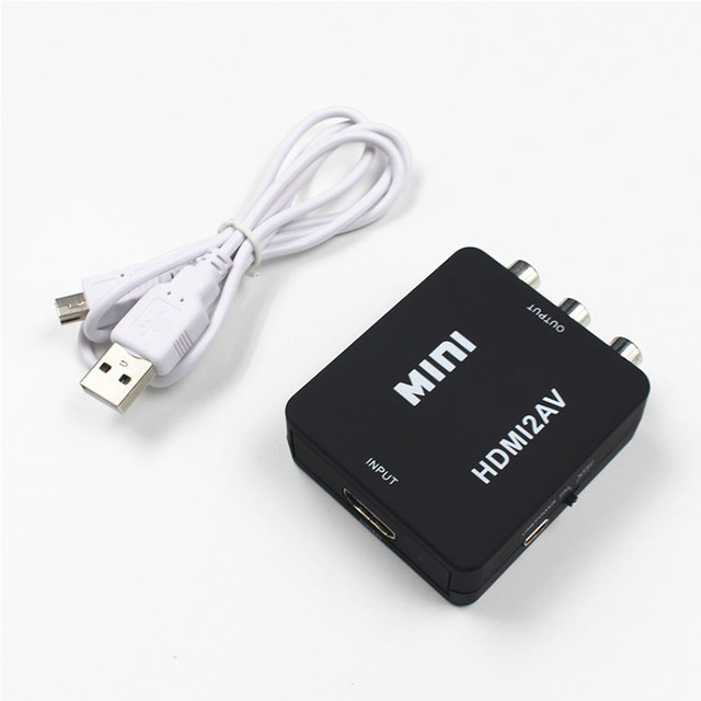High Speed Mini Size 1080p RCA to HDMI2AV Video Audio Converter for PC Laptop Xbox PS4 TV STB VHS VCR Camera DVD