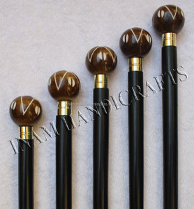 Resin <b>Ball</b> Handle Walking <b>Sticks</b>, Wooden Walking Canes, Black Antique Walking <b>Sticks</b> and Canes, Elderly Wooden Walking <b>Sticks</b> - Product Image 2