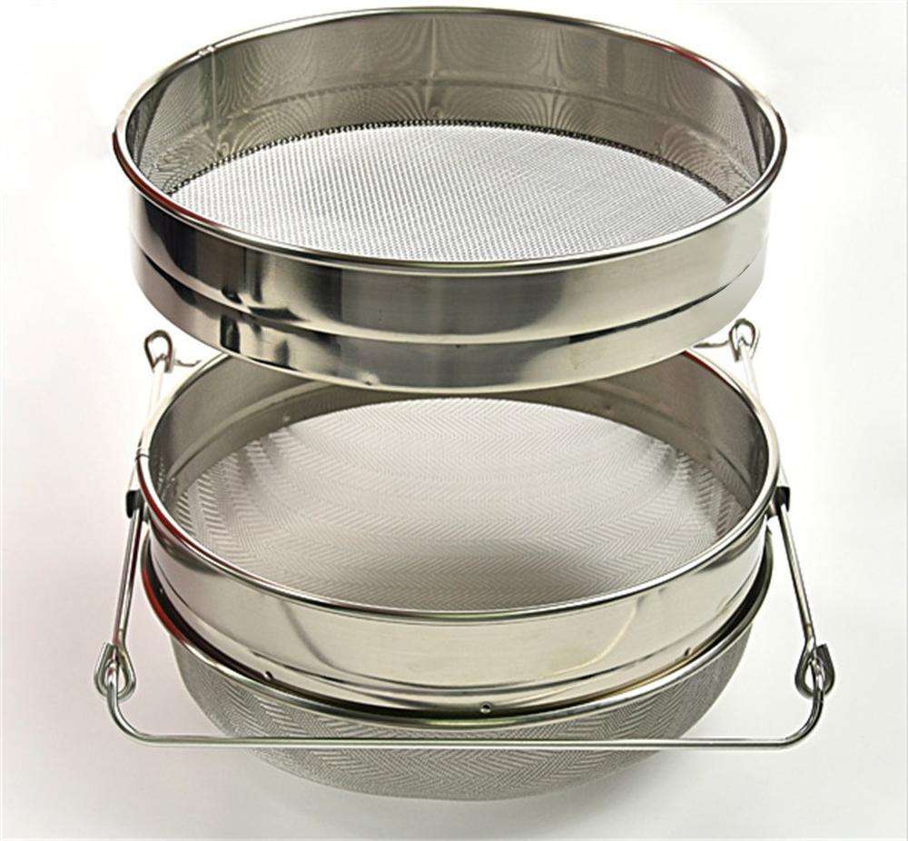 Setaccio Doppio Per Miele In Acciaio Inox - Filtro Per Apicoltura, Diametro 9 Cm, Per Miele E Alimenti - Foto 6