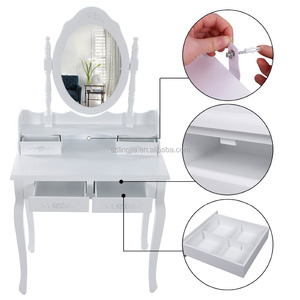 Vente <span class=keywords><strong>en</strong></span> gros Console de coin <span class=keywords><strong>en</strong></span> bois pour maquillage royal Coiffeuse pas chère avec miroir coiffeuse avec miroir <span class=keywords><strong>en</strong></span> contreplaqué <span class=keywords><strong>laqué</strong></span> <span class=keywords><strong>blanc</strong></span> - Product Image 3
