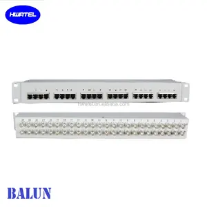 Painel de remendo conversor de interface balun bnc para rj45 de 24 portas