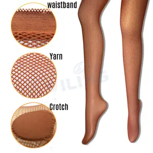 BT00032 Studio Basic Seamless Fishnet Latin Tights For Girls