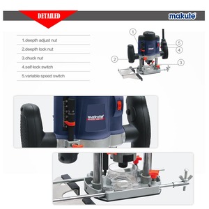 Makita — table en bois, routeur électrique <span class=keywords><strong>de</strong></span> 1200w, 8mm, pour béton et bois, ER003 - Product Image 5