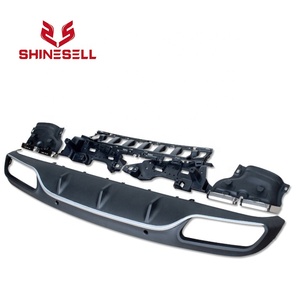 Ap02 — Kit de diffuseur arrière avec tuyau d'échappement, couleur argent, pour <span class=keywords><strong>Mercedes</strong></span> <span class=keywords><strong>Benz</strong></span> W205, 4 portes, classe C, C63 AMG, 2015 à 2018 - Product Image 4