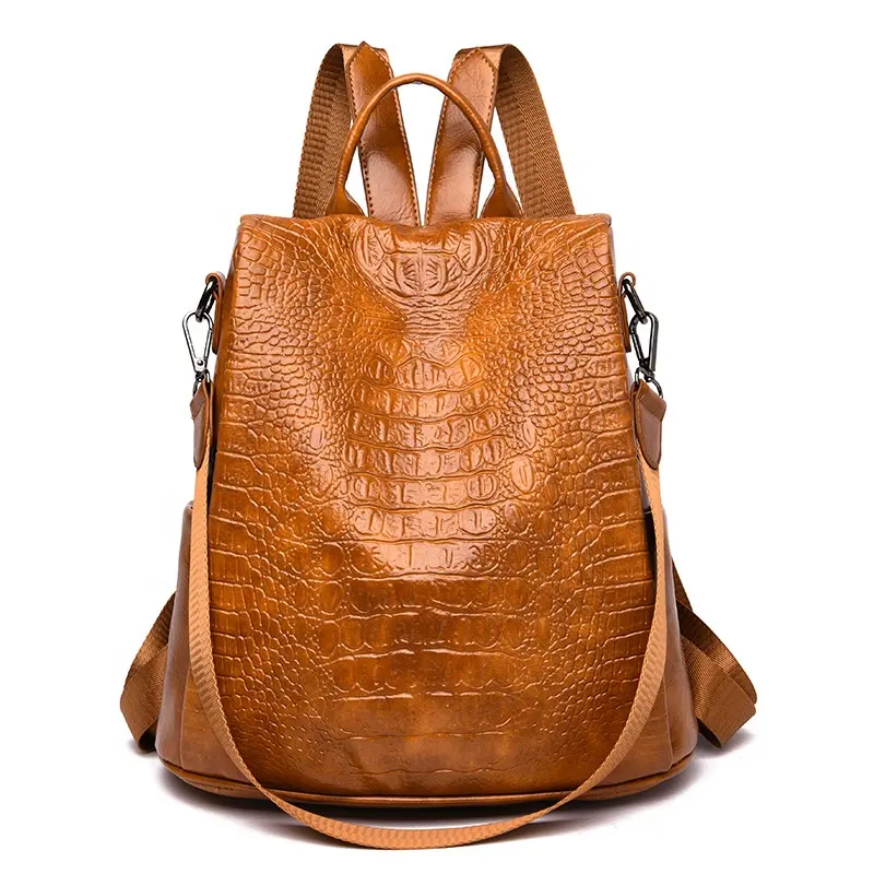 Китайский поставщик сумок, лидер продаж, Модный женский рюкзак из искусственной кожи с крокодиловым узором, уличные дорожные рюкзаки