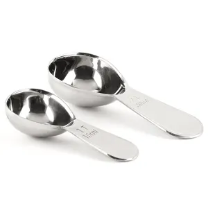 High quality 2 piece stainless steel measuring spoon coffee scoop set