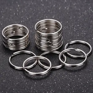 Cheap Key Ring 1.5*25mm Ion Nickle Plated Metal Keyring Cheap Split Ring