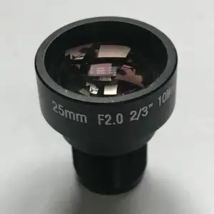 2/3 "Sensor m12 Gewinde 0,5mm s Halterung F2.0 25mm feste Iris m12 10 Megapixel fa CCTV Board Kamera objektiv mit 10mp