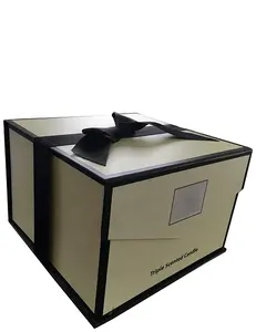 खाली मोमबत्ती जार अनुकूलित चुंबकीय उपहार बॉक्स के साथ साटन अस्तर कस्टम मेड ग्लास मोमबत्ती जार पैकेजिंग बॉक्स