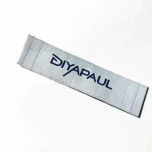 Bulk logo custom brand name labels woven clothing fashion accessory labels