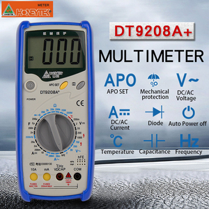 DT9208A + Ucuz Multimetre Metre cihazı Akım AC/DC Gerilim Direnç Kapasite Frekans Sıcaklık Test Cihazı - Product Image 3