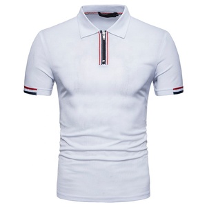 All'ingrosso abbigliamento estivo personalizzato per gli uomini t-shirt in cotone bianco a maniche corte t-shirt <span class=keywords><strong>Polo</strong></span> Pour Homme <span class=keywords><strong>1</strong></span>/4 Zip Pullover <span class=keywords><strong>Golf</strong></span> - Product Image 1