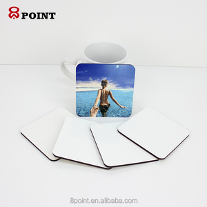 Posavasos Promocional Cuadrado Brillante para Sublimación de 90 mm Sin Corcho - Product Image 1