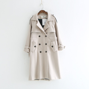 2017 chaqueta de moda manga larga de <span class=keywords><strong>lana</strong></span> mujeres trinchera abrigo de invierno - Product Image 1