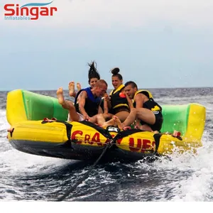 Inflatable flying crazy ufo towables for sea lake