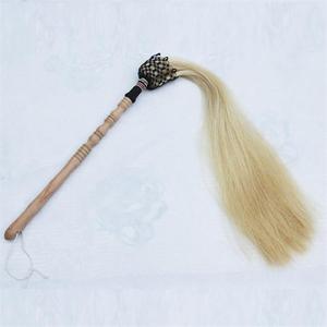 Batidor de Moscas con <span class=keywords><strong>Pelo</strong></span> de Cola de <span class=keywords><strong>Caballo</strong></span> Blanco y Mango de Madera de Melocotón - Product Image 4
