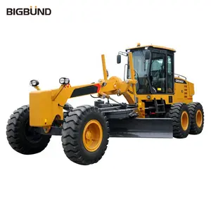 Motor grader xcm g gr2403 200 hp, com lâmina dianteira e rebitador traseiro