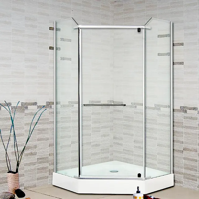 One Open Door Glass Shower Enclosure With Walk In Tub In Corner Shape For Adult Small Size