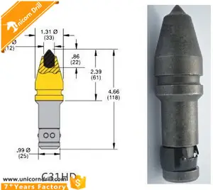 Unicorn Khoan C31 khoan kennametal c31 bullet răng cho auger khoan