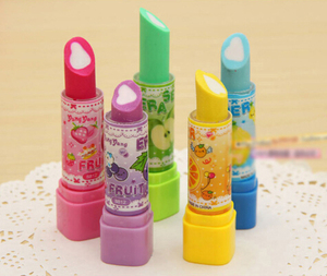 Fashion Anak Lucu Lipstik Berbentuk Karet Penghapus dengan Buah Beraroma untuk Sekolah Kembali Hadiah - Product Image 1