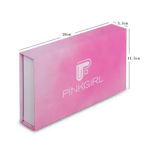 Schöne rosa benutzer definierte Make-up Make-up Pinsel Verpackung Pappe Geschenk box
