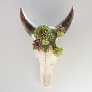 Handmade Animal <strong>Skulls</strong> Decoration Resin Bull Head Wall <strong>Decor</strong> - Product Image 2
