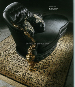 Chaise longue à chaste, couleurs assorties or et noir, en élégant - Product Image 2