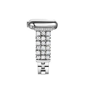 Correa de diamantes para Apple Watch, correa de metal de acero inoxidable de lujo para <span class=keywords><strong>Iwatch</strong></span> <span class=keywords><strong>ultra</strong></span> 10 9 8 7 6 5 4 3 SE, correa de reloj para mujer - Product Image 6