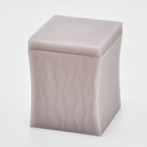 Accessoires de salle de bain imperméables à motif ondulé en rose - Product Image 5