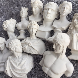 Mini statue de dieu grec en résine blanche Pure, statue de tête artistique <span class=keywords><strong>antique</strong></span>, mini statue de buste - Product Image 5