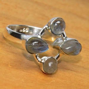 Anillo de Labradorita de Plata de Ley 925 con Diseño Hermoso, Joyería con Forma de Pera al por Mayor para Bodas y Fiestas, a la Moda - Product Image 2