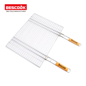 Bán buôn Chất Lượng Cao Gấp Đôi Xử Lý BBQ Nướng Dây Lưới BBQ Nướng Giỏ - Product Image 3