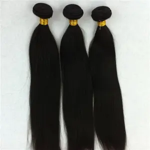 Factory vendors wholesale virgin human natural black hair transplant machine silky straight extension weaving