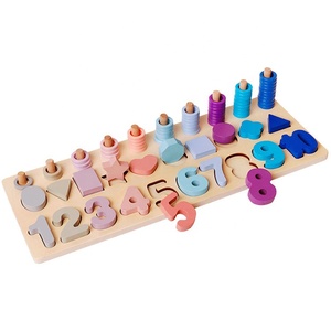 Comptage Forme Empileur En Bois Comte Trier Bloc avec En Bois Coloré en Forme De Numéro <span class=keywords><strong>Mathématiques</strong></span> Blocs - Product Image 1