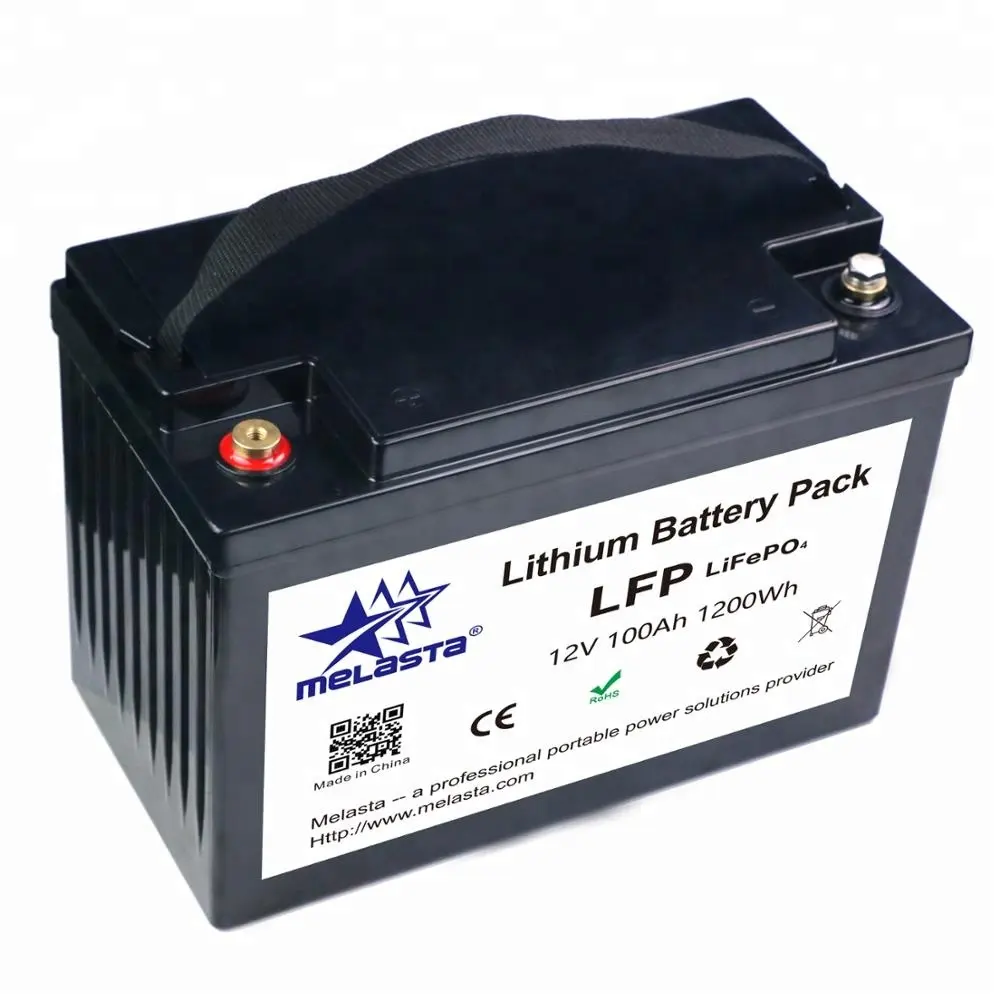 Melasta Deep Cycle 12V Lead Acid Replacement Battery 26650 lithium battery cells (12.8V 100Ah 1280Wh)