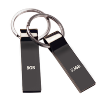 Pen Drive de Metal a prueba de agua, USB 2,0 3,0, 64GB, 32GB, unidad Flash USB, capacidad Real con llavero, logotipo personalizado