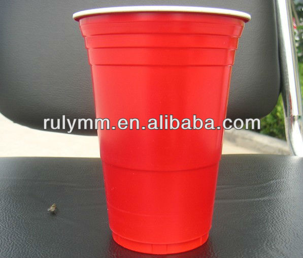 Одноразовые пластиковые чашки двухцветный